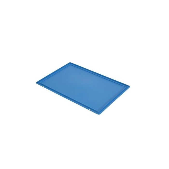 Euronorm auflagedeckel für Eurobehälter 60x40cm, blau, NORAH Plastics