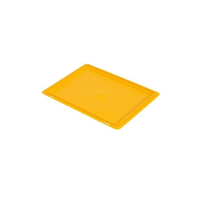 Auflagedeckel für Eurobehälter 40x30cm, gelb Auflagedeckel für Eurobehälter 40x30cm, gelb