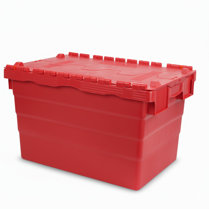 Mehrwegbehälter mit Deckeln 60x40x36,5cm, Inhalt 68 Liter, Rot
