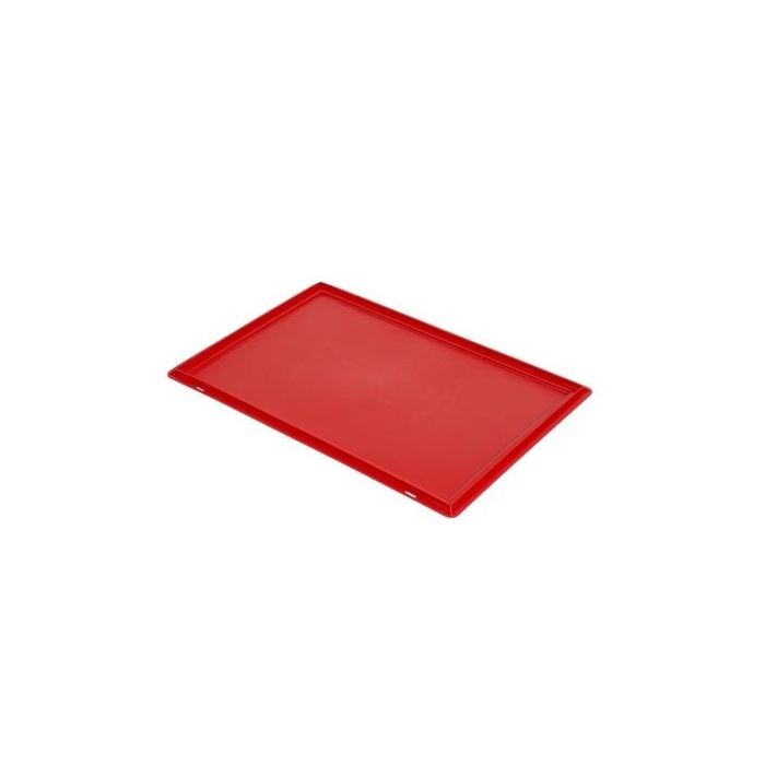 Auflagedeckel für Eurobehälter 60x40cm, rot, NORAH Plastics Auflagedeckel für Eurobehälter 60x40cm, rot, NORAH Plastics