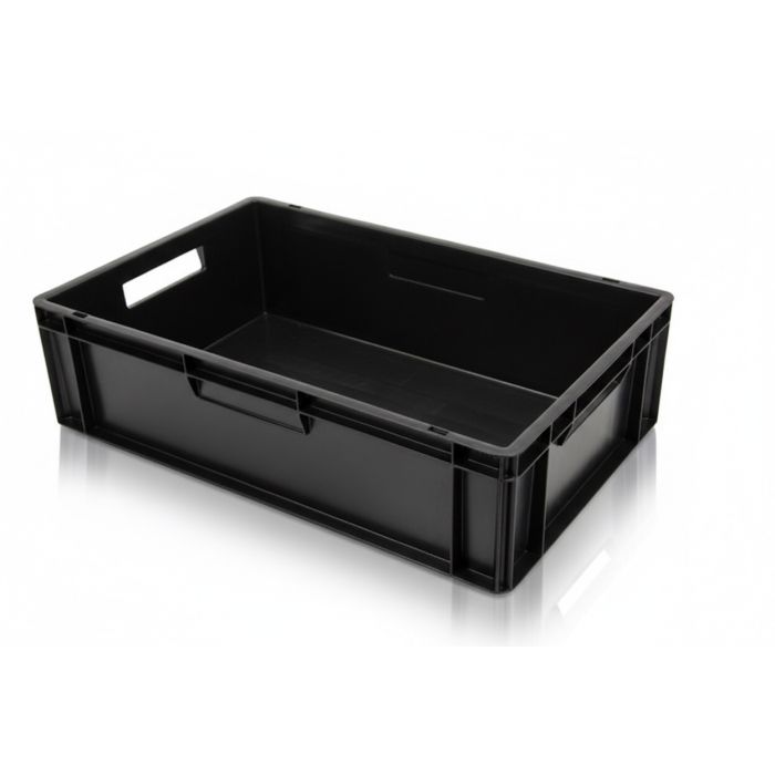 Schwarzer stapelboxen, 60x40x17cm, Inhalt 33 Liter, Euronorm, NORAH Plastics Schwarzer stapelboxen, 60x40x17cm, Inhalt 33 Liter, Euronorm, NORAH Plastics