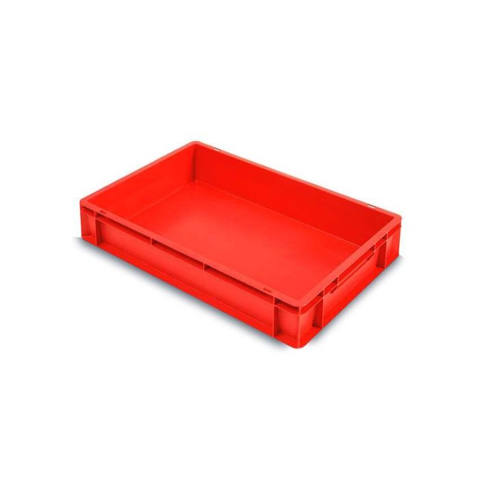 Euro-Stapelbehälter, 60x40x12cm, Inhalt 20 Liter, Rot, NORAH Plastics