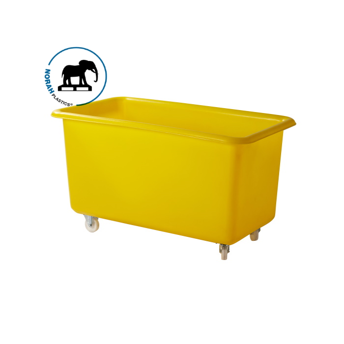 Kunststoff Rollwagen 141x78x79cm, Inhalt 450 Liter, Gelb, NORAH Plastics