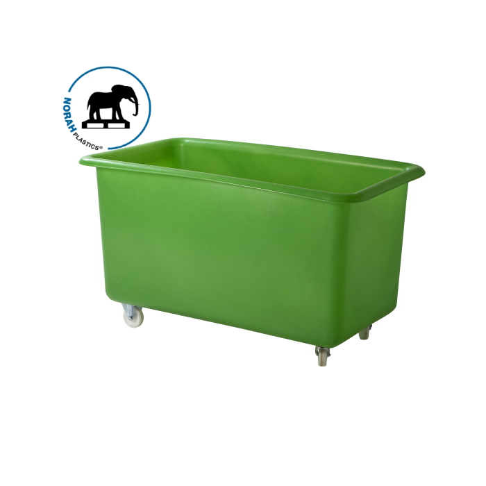 Kunststoff Rollwagen 141x78x79cm, Inhalt 450 Liter, Grün, NORAH Plastics