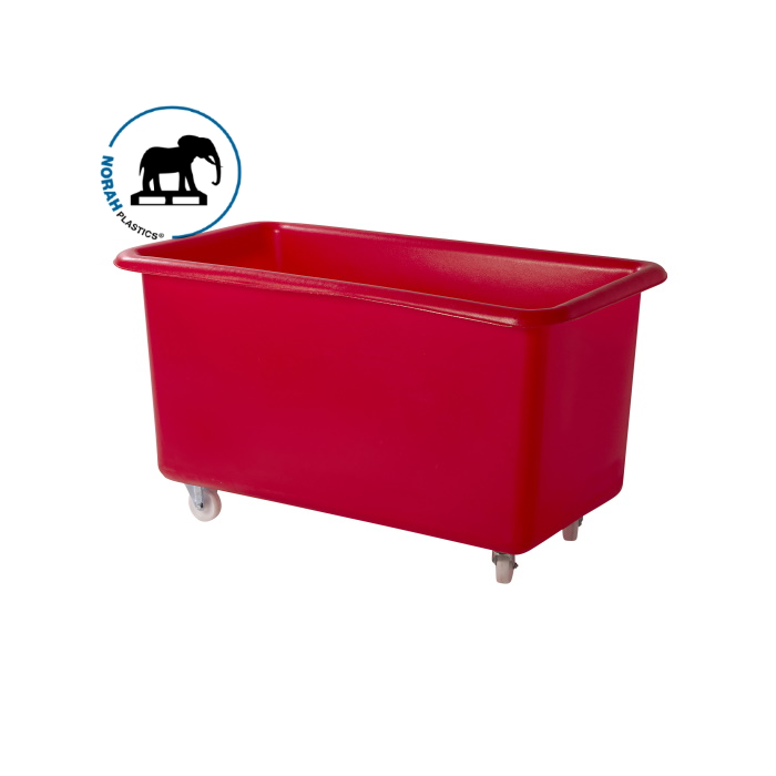 Kunststoff Rollwagen 141x78x79cm, Inhalt 450 Liter, Rot, NORAH Plastics