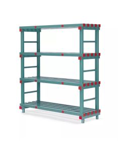Kunststoff Fachbodenregal 100x50x182cm, NORAH Plastics
