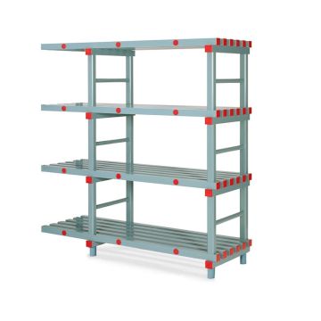 Kunststoff-Anbauregal 100 x 50 x 182 cm mit 4 Böden, NORAH Plastics