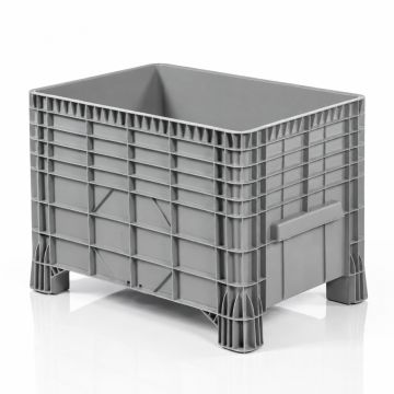 Geschlossene Big Box 120x80x80cm, 4 Füße, Inhalt 550 Liter, Grau, NORAH Plastics