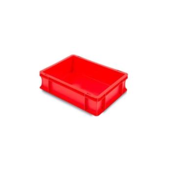 Euro-Stapelbehälter, 40x30x12cm, Inhalt 10 Liter, rot, NORAH Plastics
