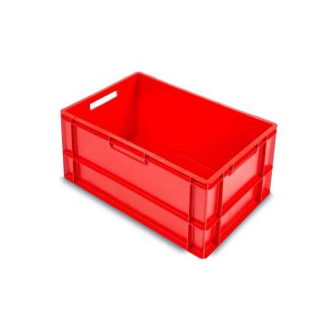Stapelbarer Behälter 60x40x32cm, Inhalt 66 Liter, rot, PP, NORAH Plastics