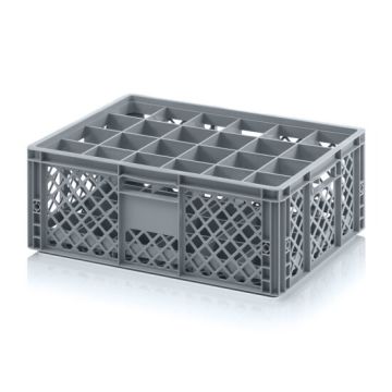 Glazenkrat 60x40x22cm, incl. 40 vaks bodem en topverdeler
