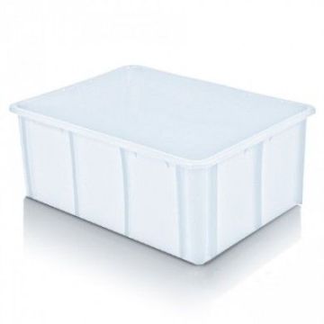 Stapelbehälter aus HDPE 80x60x22cm, Inhalt 80 Liter mit Abgerundeten Ecken, NORAH Plastics