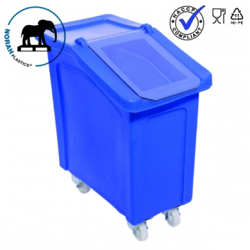 Blaue Zutatenwagen mit Klapp-Deckel, NORAH Plastics