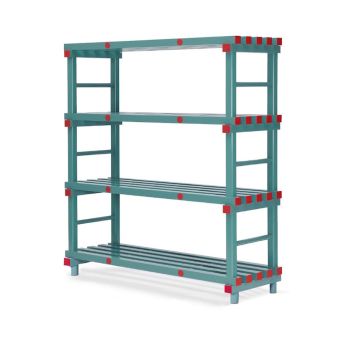 Kunststoffregal 120 x 40 x 182 cm mit 4 Fachböden, NORAH Plastics