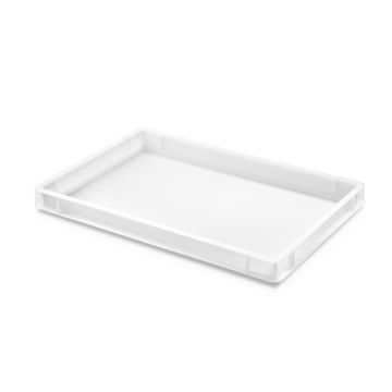 Niedriger Stapelbehälter 60x40X5,5cm, Inhalt 9 Liter, HDPE, NORAH Plastics