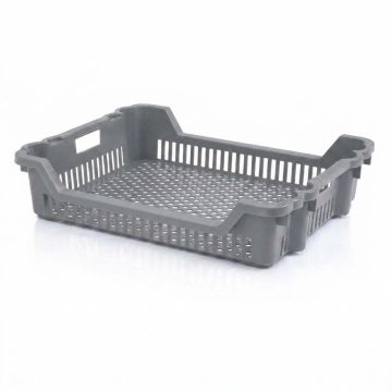 Nest- und Stapelbehälter 62x50x15cm, Inhalt 25 Liter, Grau, HDPE, NORAH Plastics