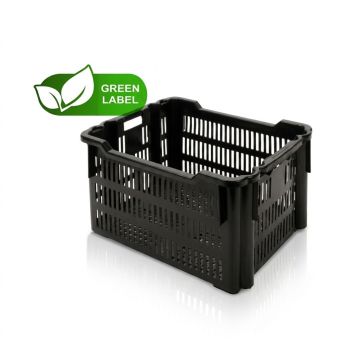 Nest- und Stapelbehälter 62x50x36cm, Inhalt 75 Liter, Blau, RE-HDPE, NORAH Plastics