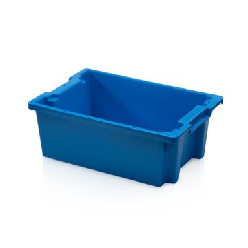 Drehstapelbehälter 60x40x22cm, inhoud 35 Liter, Blau, NORAH Plastics