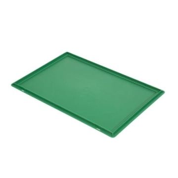 Auflagedeckel für Eurobehälter 60x40cm, Grün, PP, NORAH Plastics