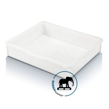 Lebensmittelbehälter 52x45,5x11cm, Inhalt 18 Liter, glattes Design, NORAH Plastics.