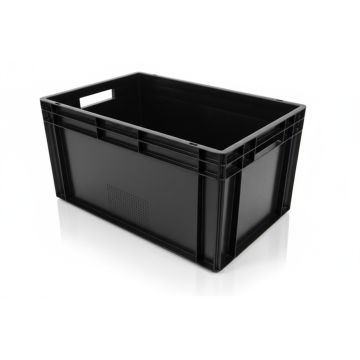 ECO Euro-Stapelbehälter 60x40x32,5cm, Inhalt 66 Liter, Grau, NORAH Plastics