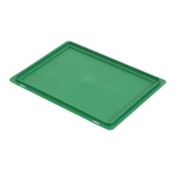 Flache Auflagedeckel für Eurobehälter 40x30cm, grün, NORAH Plastics