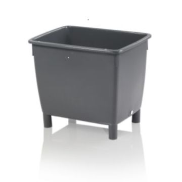 Kunststof volume container, 400 liter, Grijs, RE-HDPE, NORAH Plastics