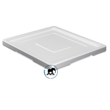 Deckel für weiße Stapelbehälter, HDPE, WEISS, NORAH Plastics