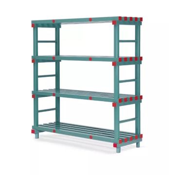 Kunststoffregal 120 x 60 x 182 cm mit 4 Fachböden, NORAH Plastics