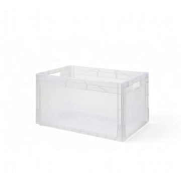 Stapelkästen 60x40x32cm, Inhalt 66 Liter, Transparent, NORAH Plastics