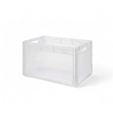 Durchsichtiger Stapelbehälter, 600 x 400 x 420 mm, Inhalt 75 Liter, NORAH Plastics