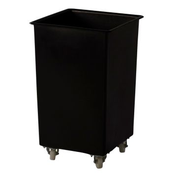 Großbehälter mit rollen, 120 Liter, Schwarz, NORAH Plastics