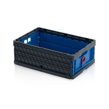 Faltbox mit Scharnierdeckel 60x40x22cm, Inhalt 42 Liter, Blau, NORAH Plastics