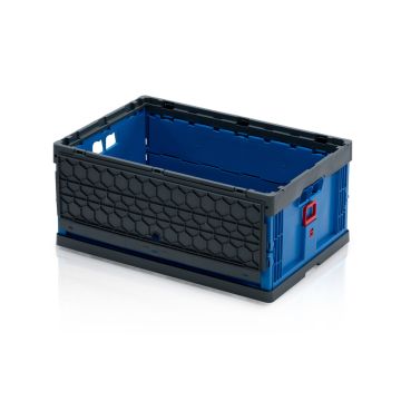 Klappboxen mit Deckel 60x40x27cm, Inhalt 48 Liter, Blau, NORAH Plastics