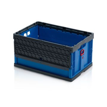 Faltbox mit Deckel 60x40x32cm, Inhalt 58 Liter, PP, Blau, NORAH Plastics