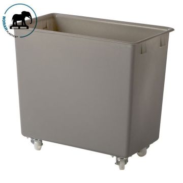 Grauer Kunststoff Rollwagen 82x46x75cm, Inhalt 227 Liter, NORAH Plastics