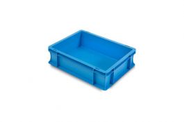 Transport- Und Stapelkasten Euroformat 30x20x7,5 Cm – 2,7 Liter Volumen, Stabil, Lebensmittelecht, Stapelbar (Blau)