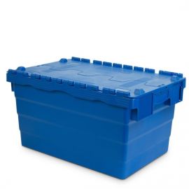 Mehrwegbehälter mit Deckeln 60x40x32cm, Inhalt 54 Liter, NORAH Plastics