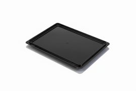 Auflagedeckel für Eurobehälter 40x30cm, Schwarz, NORAH Plastics