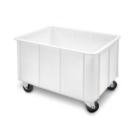Großbehälter auf Rädern, 80x60x55cm, Inhalt 155 Liter mit Abgerundeten Ecken, NORAH Plastics