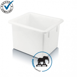 Nestbehälter 53,5x47x38cm,, Inhalt 55 Liter, glattes Design, NORAH Plastics