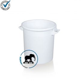 Kunststofftonne 35 Liter, Weiß, HDPE, NORAH Plastics