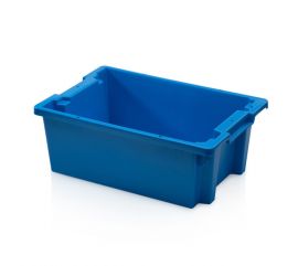 Drehstapelbehälter 60x40x22cm, inhoud 35 Liter, Blau, NORAH Plastics