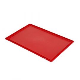 Auflagedeckel für Eurobehälter 60x40cm, rot, NORAH Plastics