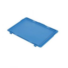 Blauwe scharnierdeksel voor stapelbakken 40 x 30 cm