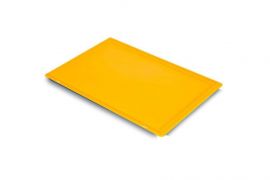 Euronom auflagedeckel, Euroboxen 60x40cm, Gelb, PP, NORAH Plastics