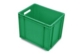 Plastic stapelbak, Groen, 40x30x32,5cm, inhoud 30 liter, NORAH Plastics