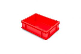 Euro-Stapelbehälter, 40x30x12cm, Inhalt 10 Liter, rot, NORAH Plastics