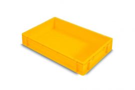 Farbige Euronorm, Stapelbehälter, 60x40x12cm, Gelb, Inhalt 20 liter, NORAH Plastics
