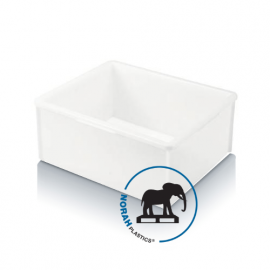 Kunststof Stapelbare Box, 52x45,5x22cm, Wit, Inhoud 40 liter, NORAH Plastics